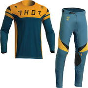 Thor Prime Rival 2023 Motocross Jersey & Pants Teal Yellow Kit