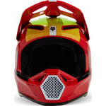 Fox Racing 2024 Youth V1 Ballast Fluo Red Motocross Helmet