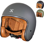 Shox Classic Solid Open Face ECE R22.06 Motorcycle Helmet