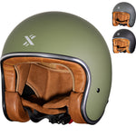 Shox Classic Solid Open Face ECE R22.06 Motorcycle Helmet