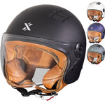 Shox Jetstream Solid Open Face ECE R22.06 Motorcycle Helmet