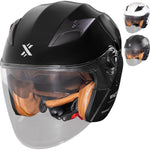 Shox Defender Solid Open Face ECE R22.06 Motorcycle Helmet