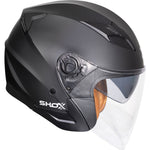 Shox Defender Solid Open Face ECE R22.06 Motorcycle Helmet