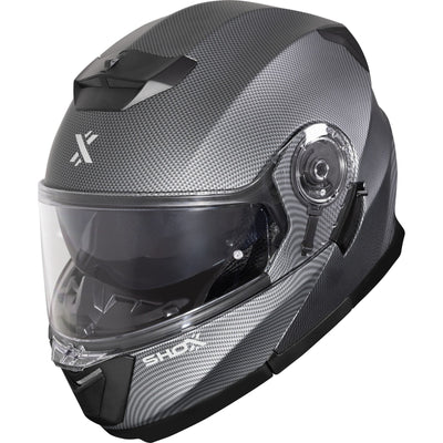 Shox Destination Carbon Flip Front ECE R22.06 Motorcycle Helmet