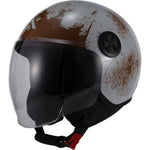 Shox Interceptor Rust Open Face Motorcycle Helmet