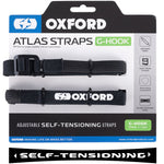 Oxford Atlas G-Hook Self-Tensioning Straps Black (Pair)