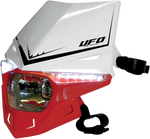 UFO Stealth 12V Headlight With LED Side Lights - White/ Red