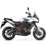 Scorpion Serket Taper Carbon Oval Exhaust - Kawasaki Versys 650 Full System 2015-Current