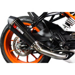 Scorpion Serket Taper Carbon Oval Exhaust - KTM RC 390 3/4 System 2014 - 2016