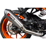 Scorpion Serket Taper Stainless Oval Exhaust - KTM RC 390 3/4 System 2014 - 2016