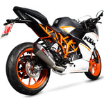 Scorpion Serket Taper Titanium Oval Exhaust - KTM RC 390 3/4 System 2014 - 2016