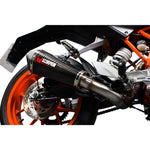 Scorpion Serket Taper Carbon Oval Exhaust - KTM DUKE 390 3/4 System 2013 - 2016