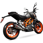 Scorpion Serket Taper Stainless Oval Exhaust - KTM DUKE 390 3/4 System 2013 - 2016