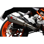 Scorpion Serket Taper Stainless Oval Exhaust - KTM DUKE 390 3/4 System 2013 - 2016