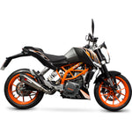 Scorpion Serket Taper Stainless Oval Exhaust - KTM DUKE 390 3/4 System 2013 - 2016