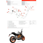 Scorpion Serket Taper Stainless Oval Exhaust - KTM DUKE 390 3/4 System 2013 - 2016