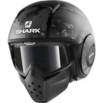 Shark Drak Evok Open Face Motorcycle Helmet with Goggle & Mask Kit