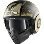 Shark Drak Evok Open Face Motorcycle Helmet with Goggle & Mask Kit