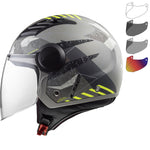 LS2 OF562 Airflow L Camo Open Face Motorcycle Helmet & Visor