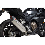 Scorpion Serket Parallel Satin Titanium Exhaust - Honda CBR 500R 2016 - 2018