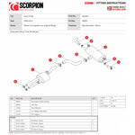 Scorpion Car Exhaust Secondary Cat-Back System (Resonated) (Valved) - Audi TT RS MK2 2009 - 2014