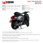 Scorpion Serket Parallel Black Ceramic Exhaust - Vespa GTS 300 2008 - 2018