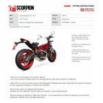 Scorpion Serket Taper Stainless Steel Exhaust (Removes Factory Catalyst) - Ducati Monster 797-797+ 2017 - 2021