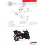 Scorpion Serket Parallel Black Ceramic Exhaust - Piaggio MP3 400-400LT - 2008 - 2013 - MP3 500-500LT 2008 - 2016