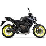 Scorpion Serket Taper De-Cat Race Carbon Fibre Exhaust - Yamaha MT-07 Full System 2014 - 2020