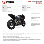 Scorpion Red Power Stainless Steel Exhaust - Honda CBR500R 2019 - 2021