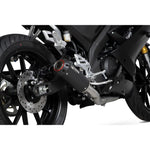 Scorpion Red Power Black Ceramic Exhaust - Yamaha YZF R125-R15 Full System 2019 - 2020