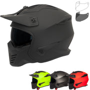 Spada Storm Plain Open Face Motorcycle Helmet & Visor