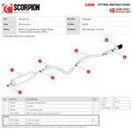 Scorpion Car Exhaust Cat-Back System (Resonated) Daytona Black - Volkswagen UP! GTI 1.0TSI 2018 - 2020