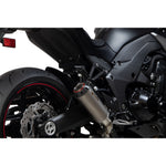 Scorpion Red Power Satin Titanium Slip-On Exhaust (Pair) - Kawasaki Z1000 2017 - 2020