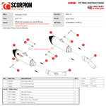 Scorpion Serket Taper Satin Titanium Slip-On Exhaust (Pair) - Kawasaki Z1000 2017 - 2020