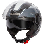 Spada Lycan Strobe Open Face Motorcycle Helmet & Visor