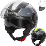 Spada Lycan Strobe Open Face Motorcycle Helmet & Visor