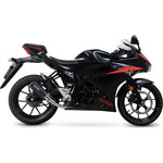 Scorpion Red Power Full System Black Ceramic Exhaust - Suzuki GSX-R 125 2017 - 2021