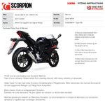 Scorpion Red Power Full System Black Ceramic Exhaust - Suzuki GSX-R 125 2017 - 2021