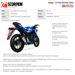 Scorpion Red Power Full System Black Ceramic Exhaust - Suzuki GSX-S 125 2017 - 2021