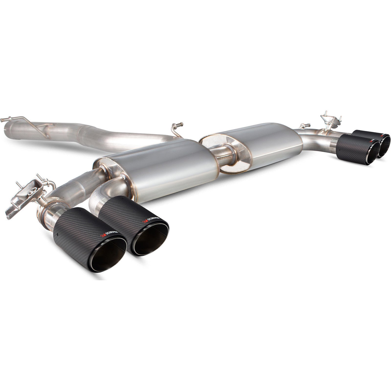 Scorpion Car Exhaust GPF-Back System (Non-Resonated) (Valved) Carbon F ...