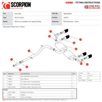 Scorpion Car Exhaust GPF-Back System (Non-Resonated) (Valved) Carbon Fibre Ascari - Audi SQ2 GPF Model 2019 - 2021