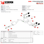 Scorpion Car Exhaust GPF-Back System (Resonated) (Valved) Carbon Fibre Ascari - Audi SQ2 GPF Model 2019 - 2021