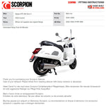 Scorpion Serket Parallel Black Ceramic Slip-On Exhaust - Vespa GTS300 (Euro 5) 2020 - 2021