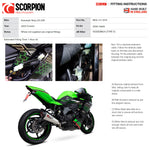 Scorpion Serket Taper Full System Carbon Fibre Exhaust - Kawasaki Ninja ZX-25R 2020 - 2021