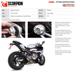 Scorpion Red Power Black Ceramic Slip-On Exhaust - BMW S1000 RR 2019 - 2021