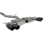 Scorpion Car Exhaust GPF-Back System (Non-Resonated) (Non-Valved) Black Daytona - Volkswagen Golf R MK8 GPF Model 2021 - 2022