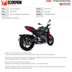 Scorpion Serket Taper Full System Stainless Exhaust - Triumph Trident 660 2021 - 2022