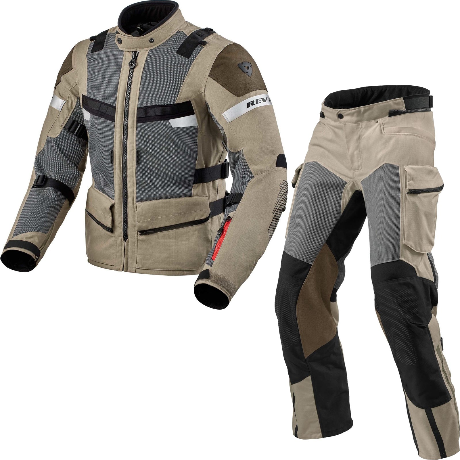 Rev It Cayenne 2 Motorcycle Jacket Trousers Sand Kit
