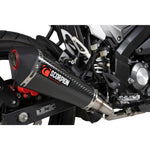 Scorpion Serket Taper Full System Carbon Fibre Exhaust - Keeway RKF-125 2020 - 2021